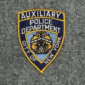 Vintage NYPD Auxiliary Police Department City Of New York Vest Patch 5” Rare